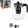 Service à L'heure Du Thé - Cafetière - Théière En Glas - Théière Avec Infuseur à Thee 1,5 L - Infuseur à Thee