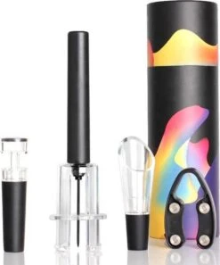 Ensemble D'ouvre-vin Paddio - Ensemble De Vin De Luxe Avec Tire-bouchon, Bec Verseur, Bouchon De Vin Et Coupe-papier - Coffret Cadeau - Coffret Cadeau -Cuisine Fournitures Magasin 998x1200 1